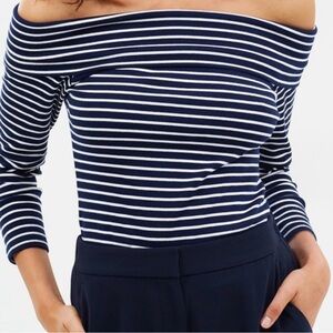 J Crew Cowl Neck Stripe Top